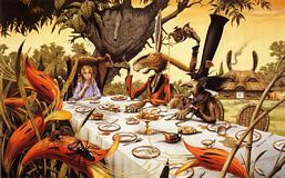 Чтобы увидеть изображения целиком, достаточно кликнуть на них мышью; Lewis Carroll *Alice's adwentures in wonderland*; kb